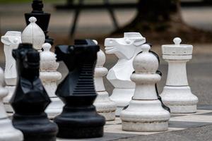 openlucht reuzenschaak in openbare zone