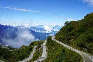 zig zag weg van zijde route naar thambi visie punt foto