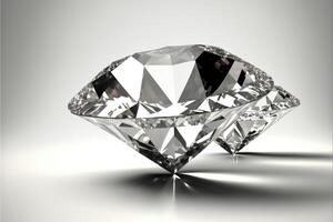ai gegenereerd diamanten edelsteen Aan wit achtergrond. sieraden gemaakt met edelstenen voor banier, ontwerper, sieraden winkel. foto