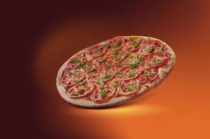 braziliaanse pizza met tomatensaus mozzarella tomaat parmezaan en basilicum