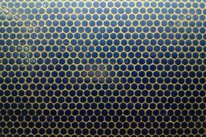 blauw circulaire tegels van de Parijs metro foto