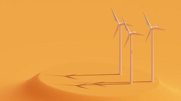 windmolen in de wind in de woestijn foto