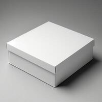 leeg wit papier doos voor model. blanco wit doos voor model. papier doos model. ai gegenereerd foto