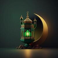 slamic achtergrond voor Ramadan en eid viering gemaakt met generatief ai foto