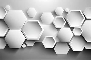 abstract wit bedrijf achtergrond met verschillend zeshoeken foto