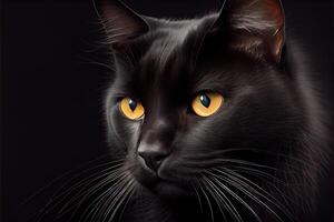 zwart kat waardering dag augustus 17e ai gegenereerd foto