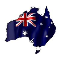 Australië - land vlag en grens Aan wit achtergrond foto