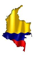 Colombia - land vlag en grens Aan wit achtergrond foto