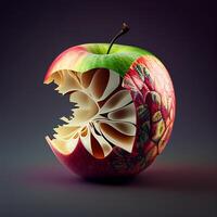kleurrijk besnoeiing appel generatief ai foto