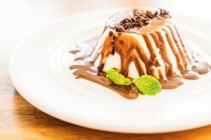 chocolade panna cotta foto