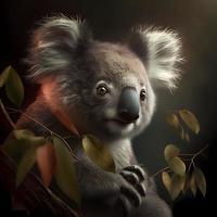 koala illustratie ai gegenereerd foto