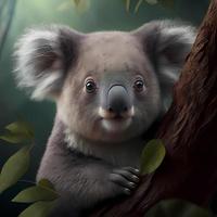 koala illustratie ai gegenereerd foto