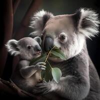 koala illustratie ai gegenereerd foto