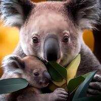 koala illustratie ai gegenereerd foto