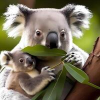 koala illustratie ai gegenereerd foto