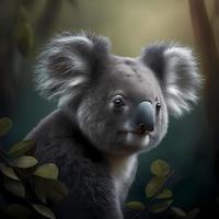 koala illustratie ai gegenereerd foto