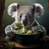 koala illustratie ai gegenereerd foto