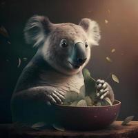 koala illustratie ai gegenereerd foto