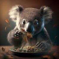 koala illustratie ai gegenereerd foto