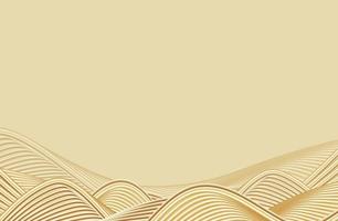 3d renderen golfvorm vloeiende goud abstract lijn structuur grens structuur foto