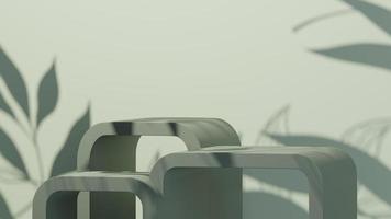 minimalistische Product podium Scherm met groen kleur achtergrond 3d geven foto