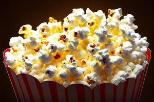 illustratie van popcorn in de bioscoop foto