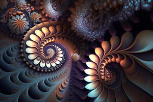 abstract fractal achtergrond. illustratie ai generatief foto