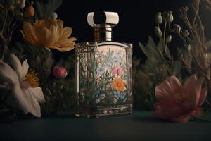 abstract parfum fles. illustratie ai generatief foto