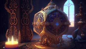 Ramadan Islam vakantie religie illustratie, generatief ai foto