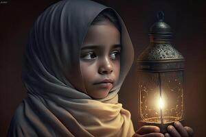 Ramadan viering vakantie illustratie, generatief ai foto