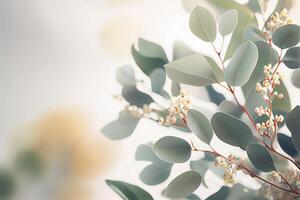 realistisch bruiloft eucalyptus bloemen. illustratie generatief ai foto
