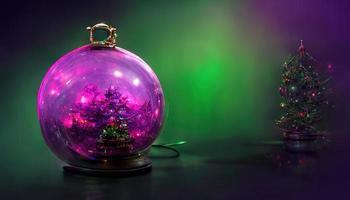 Purper Kerstmis decoratie. foto