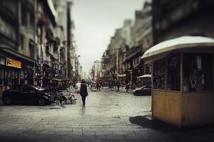 illustratie van een straat fotografie foto