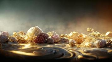 abstract luxe achtergrond met edelstenen en Kristallen foto