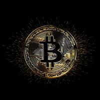 cryptogeld bitcoin de toekomst munt. gemaakt met generatief ai. foto