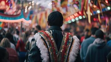 mensen Aan carnaval viering generatief ai foto