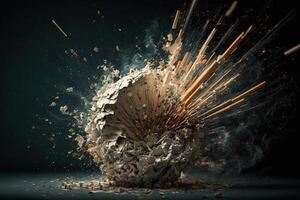 ijs room lepel explosie illustratie generatief ai foto