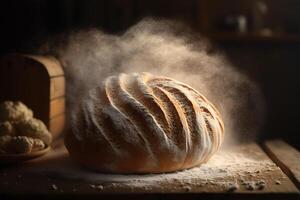 stomen heet gebakken brood generatief ai foto