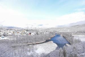 poeder sneeuw berg in sapporo, hokkaido Japan foto