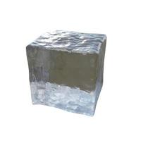 een ijs kubus. 3d veroorzaken. foto