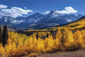 Colorado rotsachtig bergen gedurende de de vallen seizoen foto