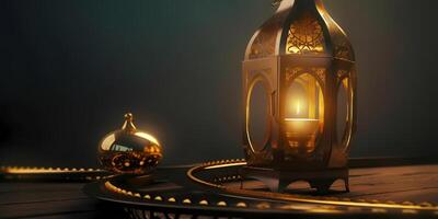 Ramadan kareem decoratie Islamitisch groeten ontwerp achtergrond. ai gegenereerd foto
