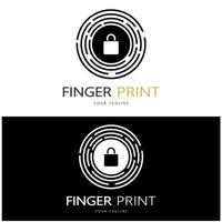 gemakkelijk vlak vingerafdruk embleem, voor veiligheid,identificatie,insigne,embleem,business kaart, digitaal, vector foto