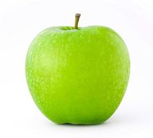 groene appel isoleren op witte achtergrond foto