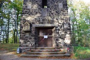 geblokkeerd poort van lydiaturm, een viewing toren Bij lacher zien foto