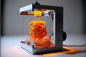 abstract 3d printer. ai gegenereerd foto