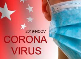 man met beschermend masker. nieuw coronavirus 2019-ncov uit china foto