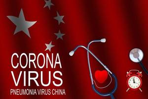 mers-cov Chinese infectie roman corona virus, stethoscoop detailopname. foto