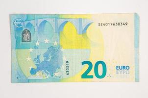 euro bankbiljetten geld, wettelijk inschrijving van de Europese unie foto
