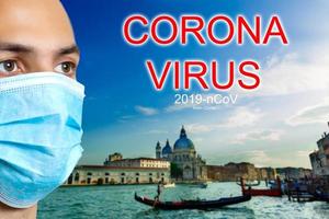 ziek jong Mens gevoel ziek, vervelend beschermend masker tegen Italië, coronavirus foto